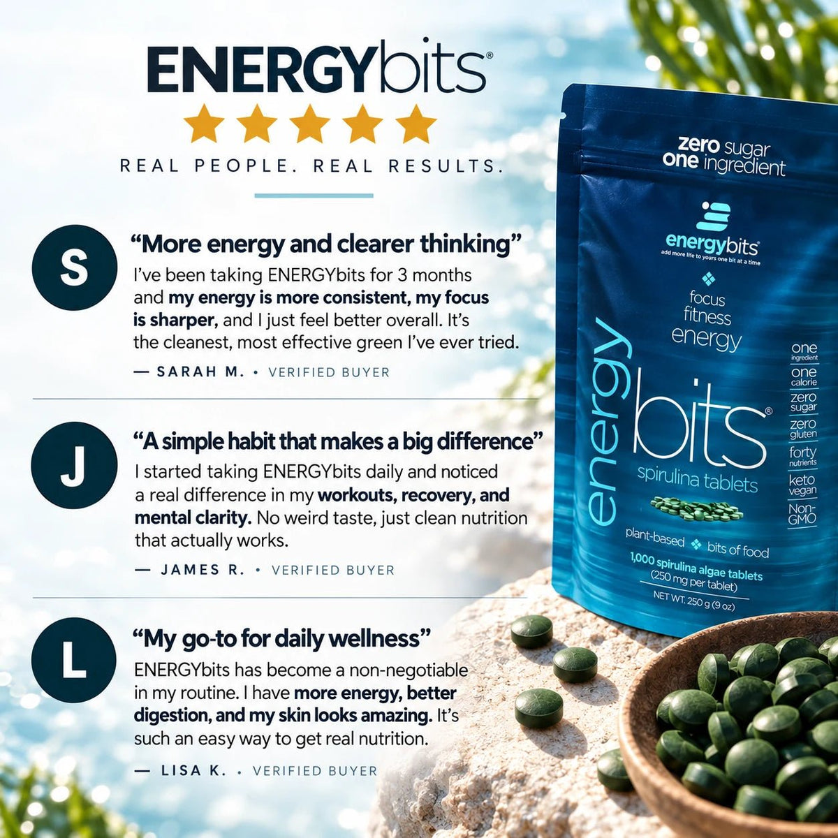 ENERGYbits® Spirulina | Large Box — imagen 4
