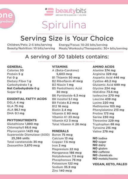 BEAUTYbits® Spirulina | Large Bag - ENERGYbits