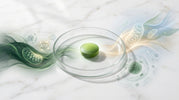 Spirulina algae supplement supporting mitochondrial health and cellular energy production with scientific visualization of ATP and mitochondria