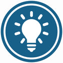 Light bulb icon showing mental clarity and focus, highlighting spirulina tablets for brain function.