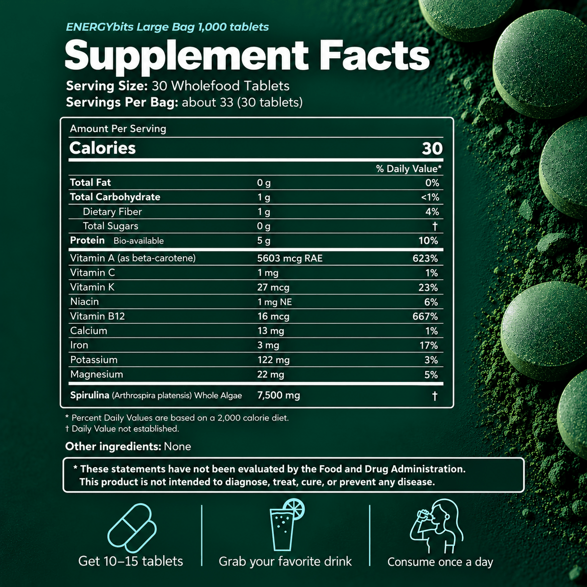 BEAUTYbits® Spirulina | Large Bag — imagen 9