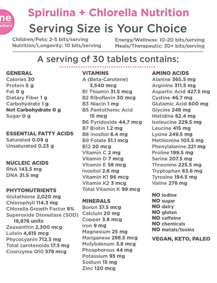 VITALITYbits® Spirulina/Chlorella | Large Bag
