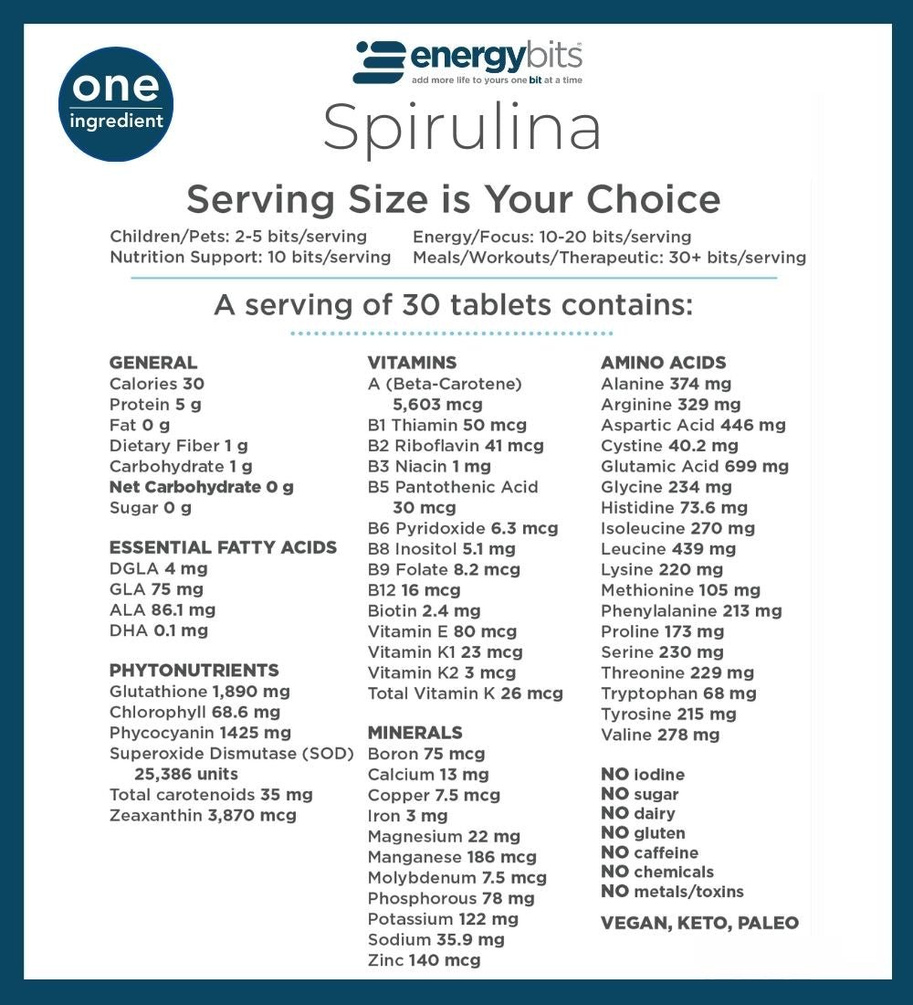 ENERGYbits® Spirulina | Large Bag — imagen 9